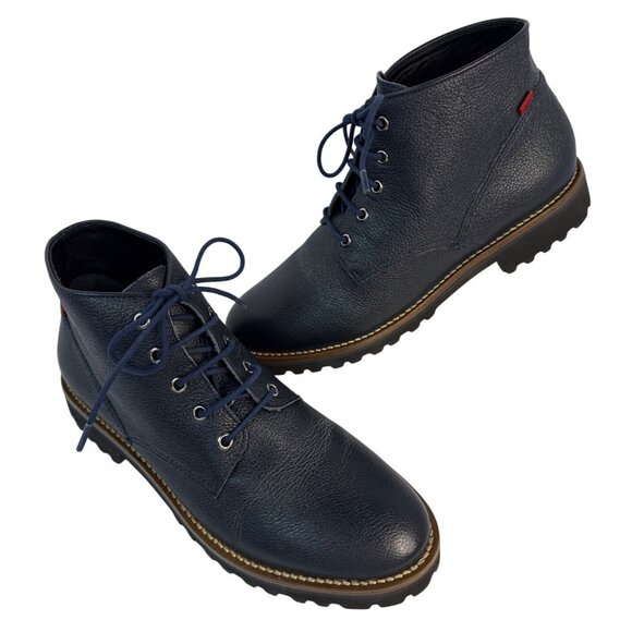 Marc Joseph New York Women's Spring Street  Leather Bootie Navy Mini 7 M - Picture 1 of 13